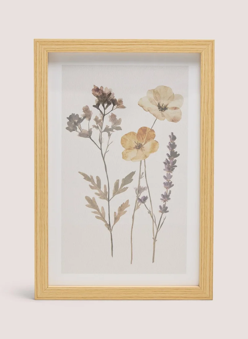 Matalan Flower Stems Wall Art Beige